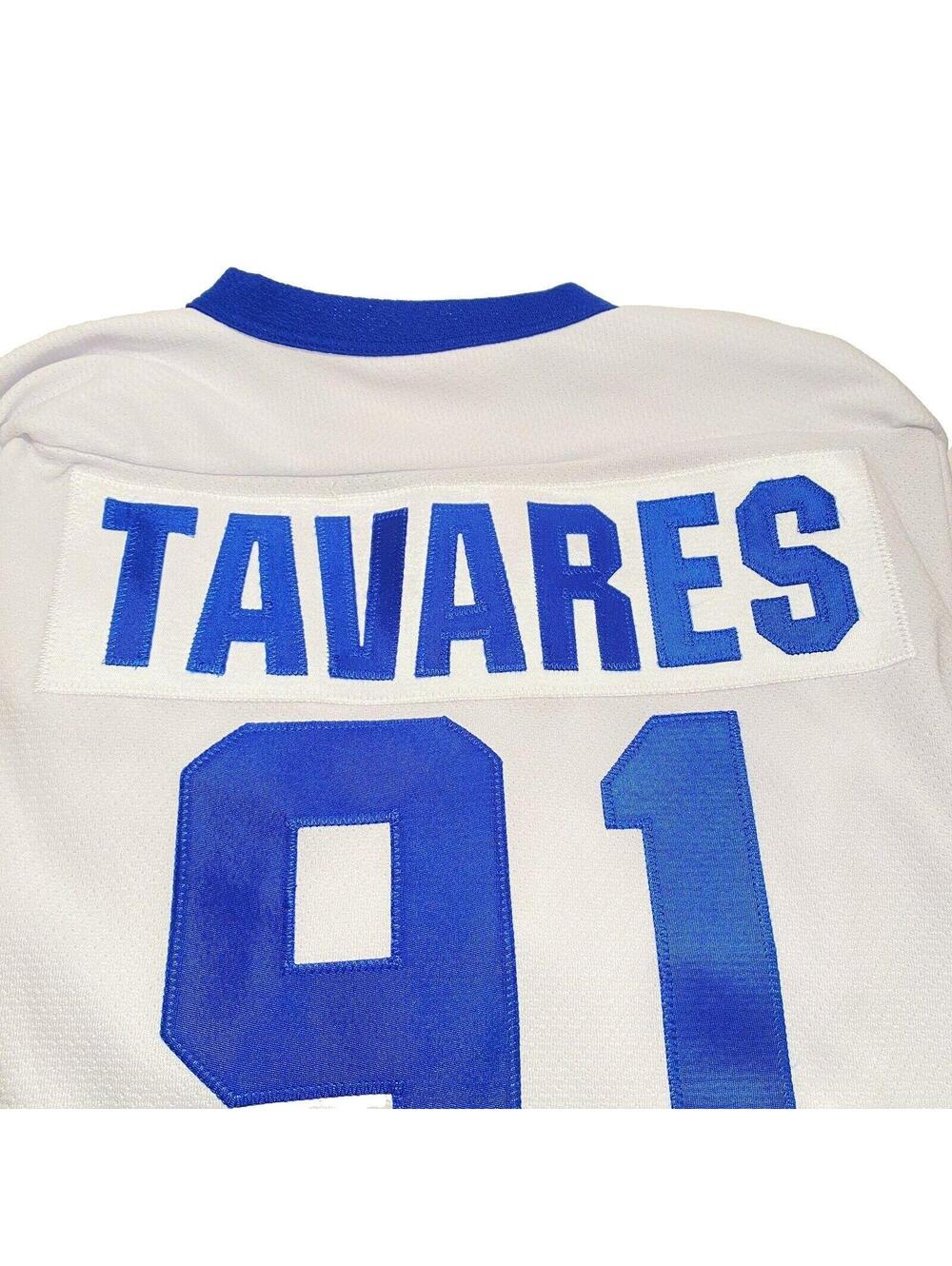John Tavares Jersey #91 Maple Leaves Ice Hockey White & Blue Kid's Hockey Jersey - Picture 12 of 12
